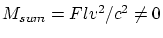 $M_{sum}=Flv^2/c^2\ne 0$