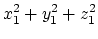 $\displaystyle x_1^2 + y_1^2 + z_1^2$